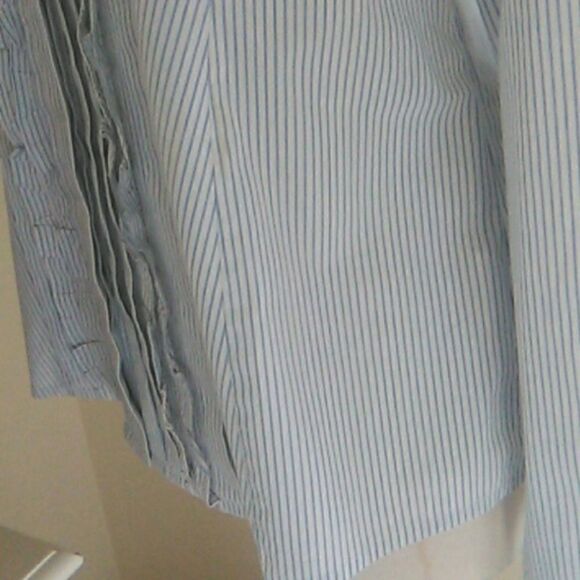 Marina Sport Striped, Ruffled Blouse. - Picture 4 of 12